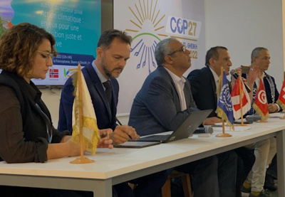 Salle de n&eacute;gociation &agrave; la COP27