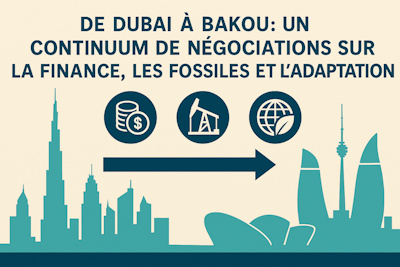 Carte du monde stylis&eacute;e illustrant diff&eacute;rents blocs de n&eacute;gociation climatique