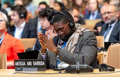 Session de négociation entre délégations de pays émergents et PMA